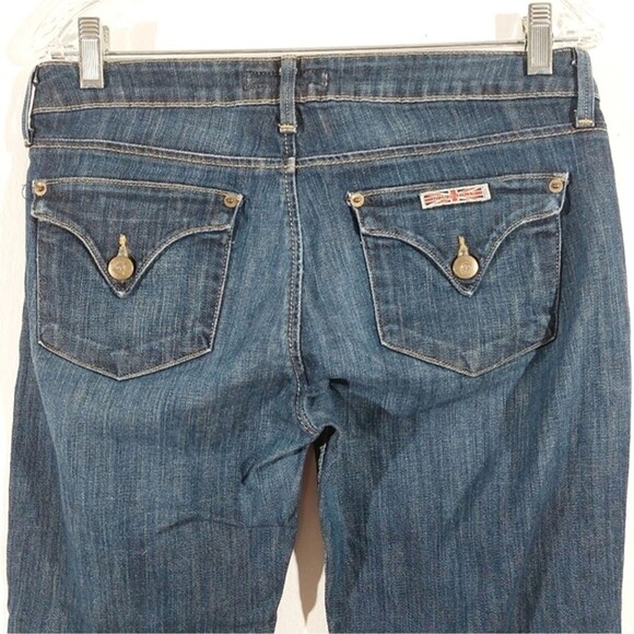 HUDSON Crop Capri Jeans Logo Signature Pocket MAR Wash W419DKS Size 28 - Picture 1 of 10